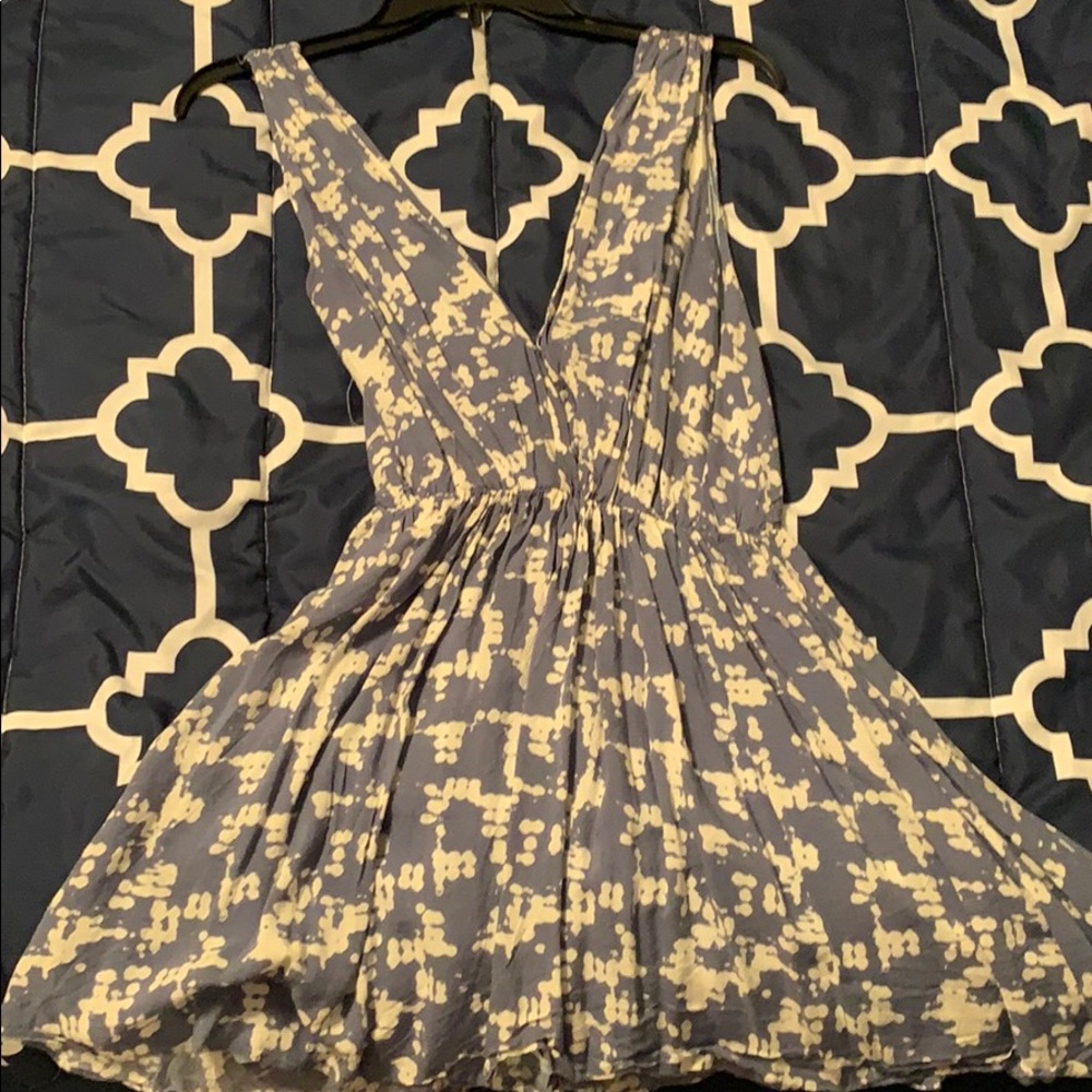 White and blue dress